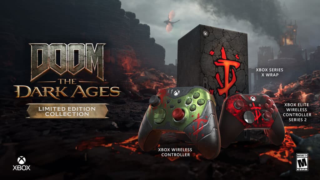 限量版DOOM：宣布的黑暗年龄Xbox控制器和控制台包裹